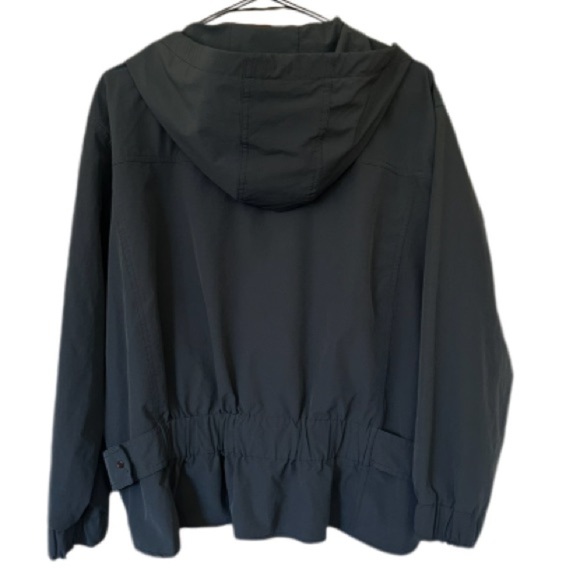 Zip-Up Hooded Woman’s Front Zip Lightweight Windbreaker Jacket,Navy Blue, Size M - Picture 3 of 13